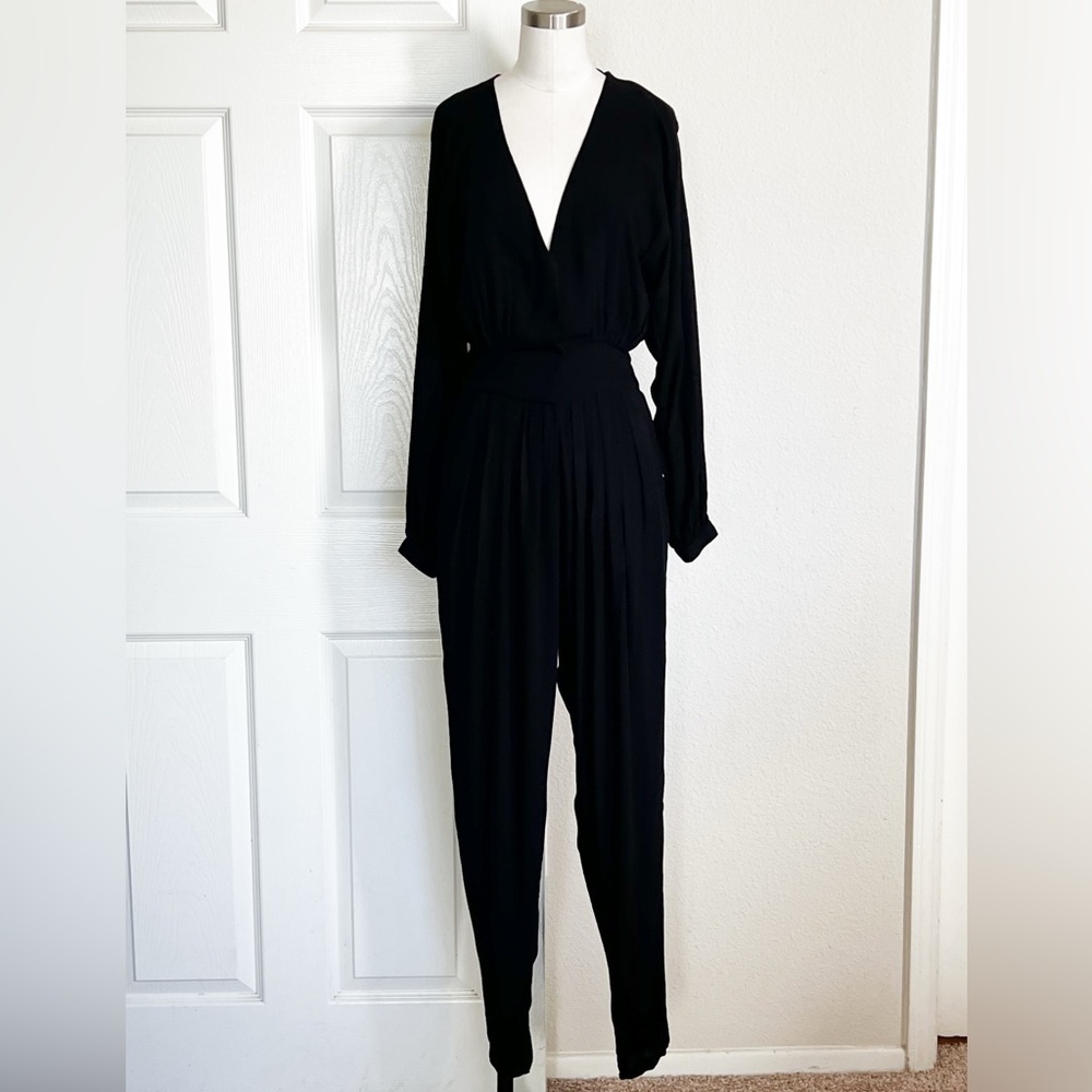 INDAH Black Long Sleeve Jumpsuit